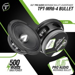 4x Timpano 6.5″ Car Midrange Speakers TPT-MR6-4 SLIM + 4x TPT-ST2 Chrome Tweeter