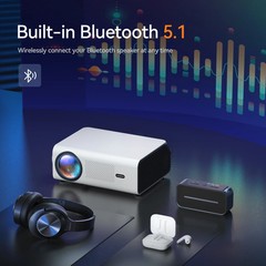 4K Portable Projector 1080P FHD 5G WiFi Bluetooth LCD Video Mini Home Theater