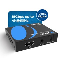4K HDMI 2.0 Audio Converter Extractor – SPDIF, 3.5mm, HDCP 2.2, HDR, Dolby Vi…