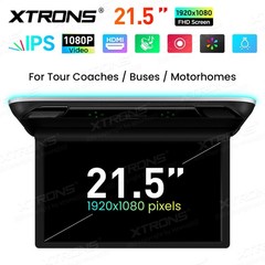 21.5″ Flip Down 1080P LCD IPS Monitor for Car Coach Bus Kitchen HDMI IR USB MP5