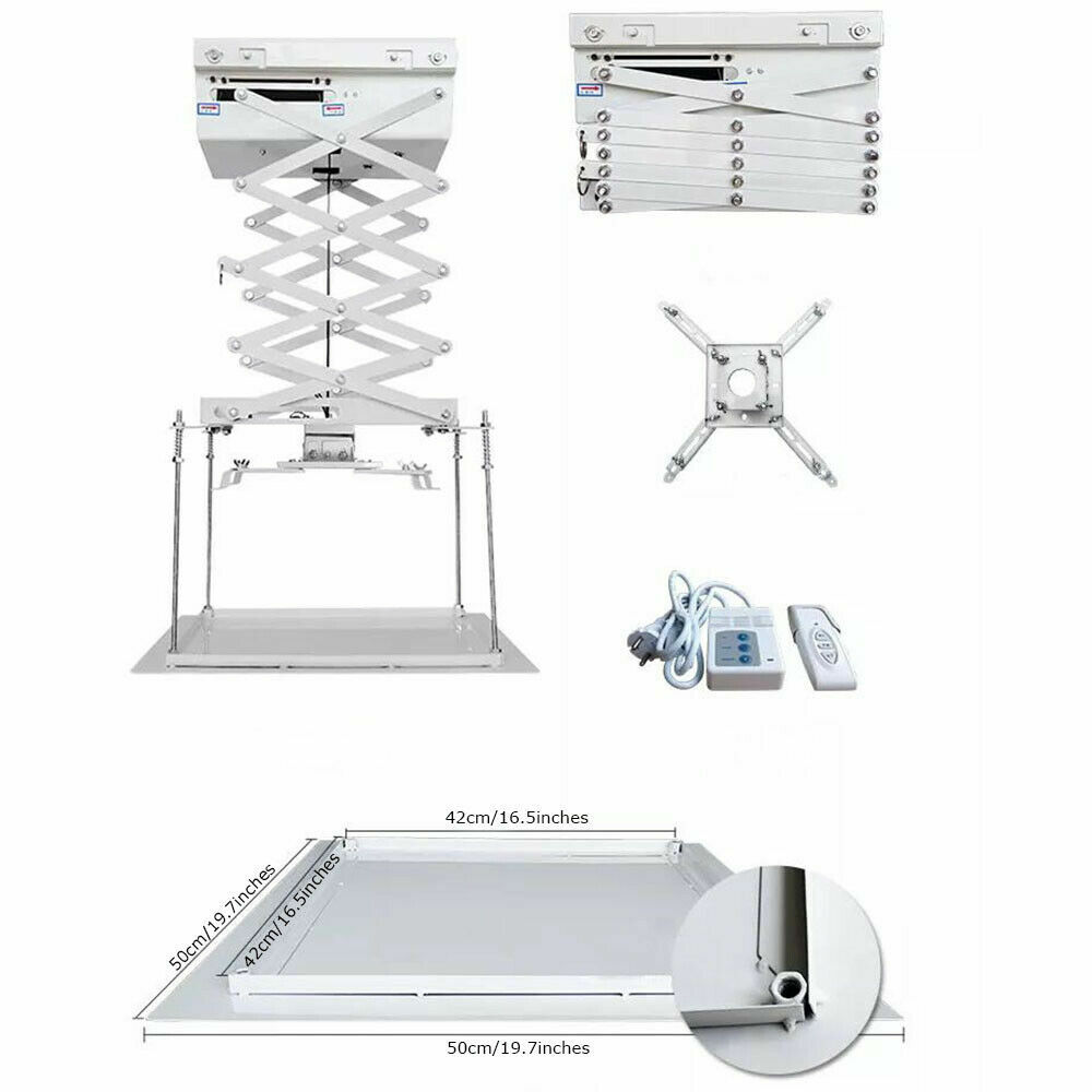 1M Projector Bracket Motorized Electric Lift Projector Lift with Remote Control