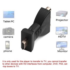 HDMI Male to 3 RCA Female Composite AV Video Audio Adapter Converter for TV PC