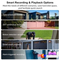 POE Security Camera System, 8pcs 5MP Indoor Outdoor PoE Cameras 8CH NVR with 4TB
