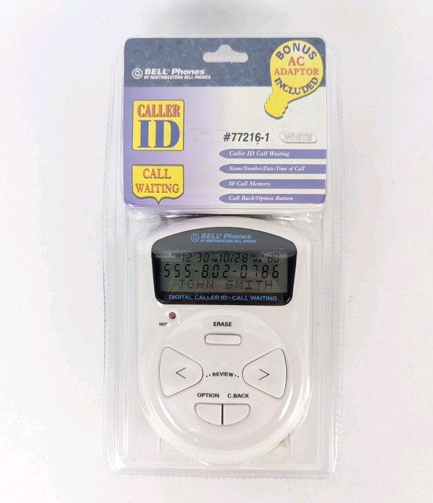 Vintage NEW Bell Phones Caller ID Call Waiting #77216-1 Northwestern Bell White