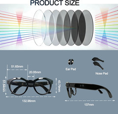 AI Smart Glasses with Camera: POV Video Recording & Bluetooth Audio | AI Object