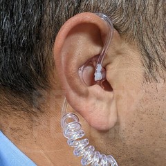 3.5mm Acoustic Tube Listen-Only Earpiece W/ Ear molds for Speaker Microphones