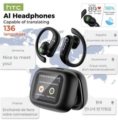 HTC New NE61 Heart Rate Monitoring Open Wireless Audio Earbuds HIFI Audio Black