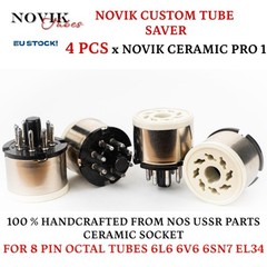 Novik 8 Pin Octal Tube Ceramic Socket Saver Pro1 For 6L6 6V6 6sn7 El34 4pcs