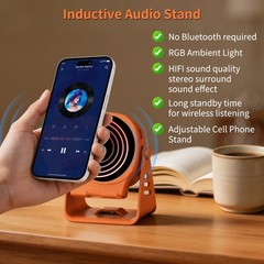 RGB Wireless Induction Speaker 5 in 1 Bluetooth Speaker Phone Stand USB Charger