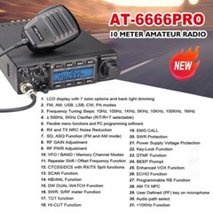 ANYTONE AT-6666PRO 28.000 – 29.699Mhz 40 Channels CTCSS DCS 10 Meter Radio + USB