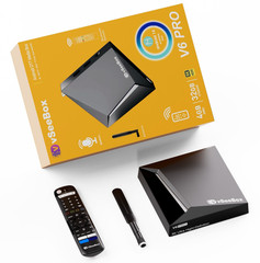 VSEEBOX V6 Pro Android 14 Device with 4GB+32GB & Bluetooth Voice Remote