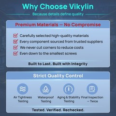 VIKYLIN 8MP 4K Full Color Night Vision IP Camera Built-in Microphone IP67 WDR