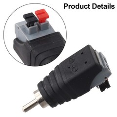 Easy to Use Speaker Wire AV Cable Adapter with Male Connector Set of for 2