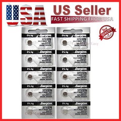 10 Pack-New Energizer 377 376 WATCH BATTERY SR626SW SR626W Silver Oxide Battery