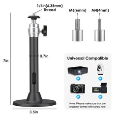 360° Rotatable Universal Wall Ceiling Mount Stand for Mini Projector DVR Camera