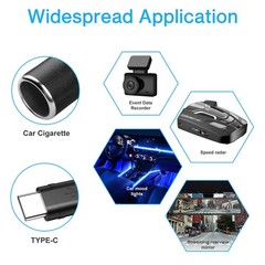 2 Pack USB C Male to 12V Car Cigarette Lighter Socket Female Converter…