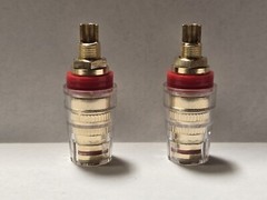 (5 Pairs) High Quality Gold plated 4mm Banana Jack Binding Post Tube Amp speaker
