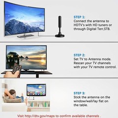 5600 Miles Digital TV Antenna Indoor HDTV Amplified Signal Booster 4K HD 1080P