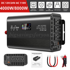 Pure Sine Wave 8000 Watt Power Inverter DC 12v to AC 110V-120V 8000W Inverter