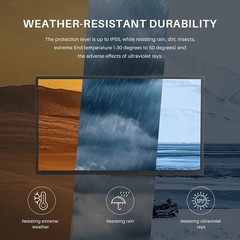 Sylvox 75inch Outdoor TV 1000Nits 4k UHD Linux System IP55 waterproof Partialsun