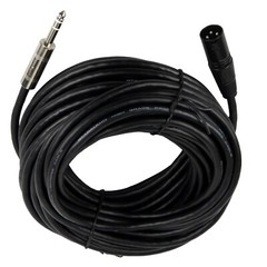 50ft XLR Male Cable Quarter Inch Stereo to 3-Pin Female Cables Audio Mixer Cable