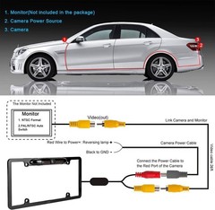 NEW License Plate Metal Frame Rear View Backup Camera CMOS HD LED Night Vision