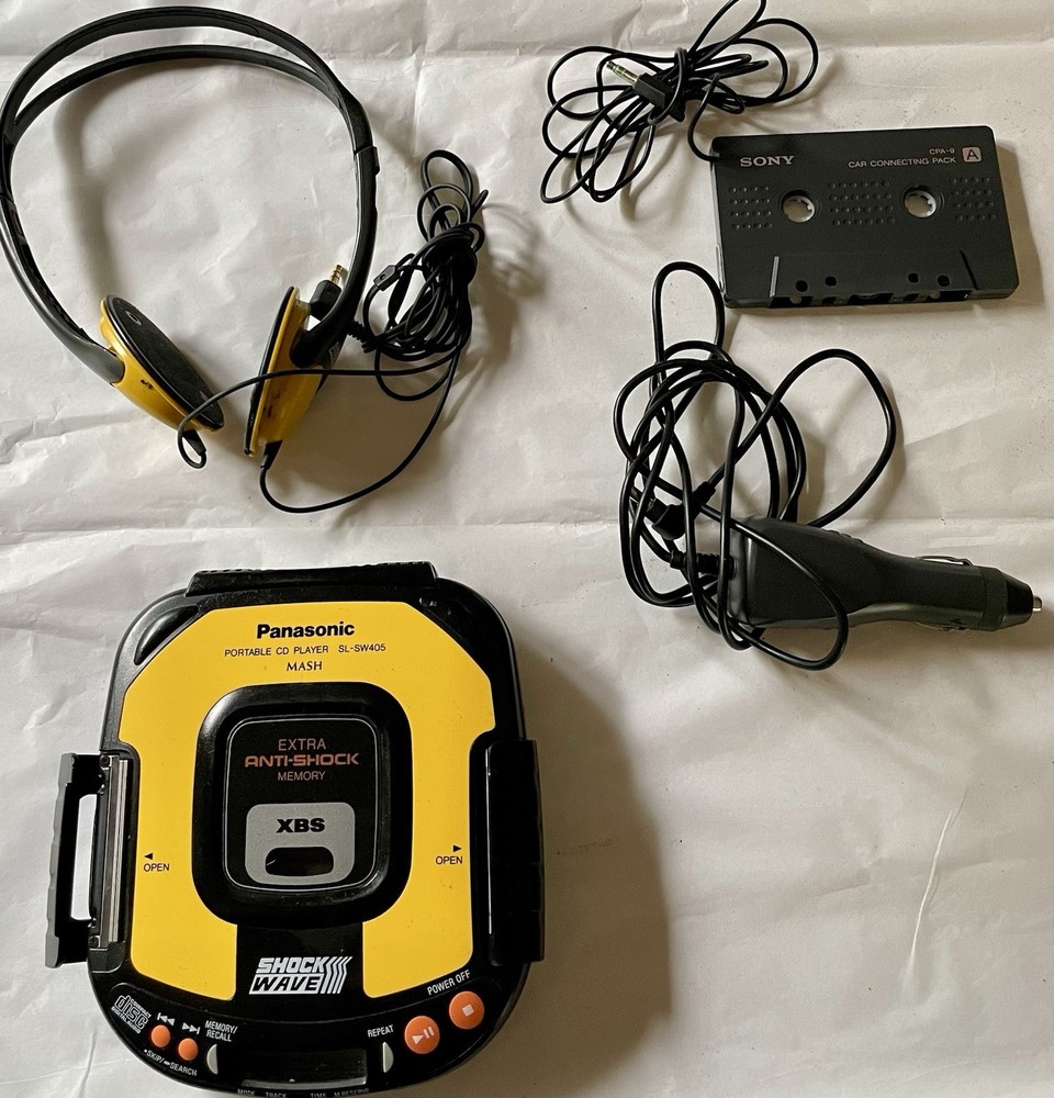 Panasonic Portable CD Player Mash Shock Wave SL-SW405 No Sound Parts Lot Only