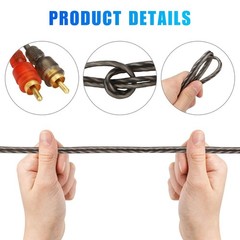 1/4PACK RCA Audio Cable Twisted Pair with Noise Reduction Interconnect Amp Wire
