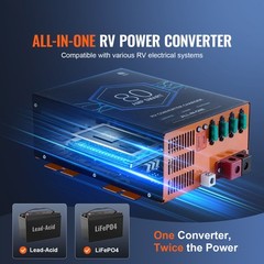 VEVOR RV Converter 80 Amp 110V AC to 12V DC RV Power Converter Battery Charger