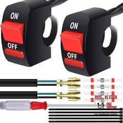 22mm Handlebar Mounting Switch 12-80V 7/8″‘ Universal ON-Off Handle Button
