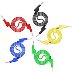 5PCS Stackable Banana to Banana Plug Test Banana Plug to Banana Plug 3.3ft/1m