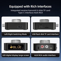 Bluetooth 5.0 Transmitter Receiver for TV Wireless Audio Adapter AUX RCA TX RX
