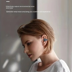 Open Ear Bone Conduction Headphones Bluetooth 5.3 Wireless Clip On Earbuds Adult