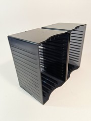 CD DVD Storage Case Holder Rack Wall Mountable Plastic 26 CD 1or 12 DVD Atlantic
