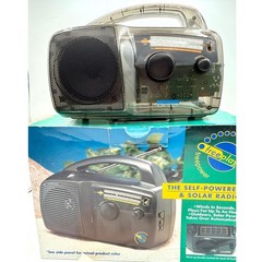 Freeplay FPR2S/C Solar Wind Up AM FM Radio Translucent Smoke Grey Clear Tech