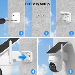 ANRAN Solar Battery Powered Wireless Security Camera System WiFi IP Outdoor Home