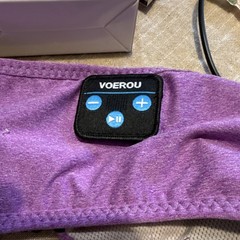 VOEROU Bluetooth Sleep Headphones Adjustable Headband Purple Wireless