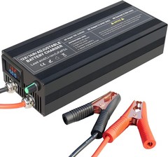 12V 50A LiFePO4 Battery Charger, 12V/12.8V Lithium Battery Fast Charger with Adj