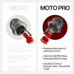 EARPEACE Moto PRO – Motorcycle Ear Plugs – 1 count (Pack of 1), Silver