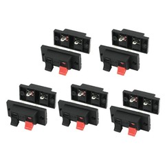 10Pc One Row 1 Black 1 Red 2 Position Speaker Terminal Plate 53x24mm