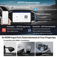 ATOTO 10in Single Din Android Car Stereo 6+128G Wireless Carplay Android Auto 4G
