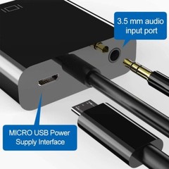 HDMI Male to VGA Female Adapter Cable Audio Converter For HDTV PC Monitor Laptop