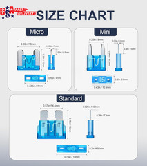 300Pcs Car Fuse Assortment Kit, 160 Mini Blade Fuses Automotive + 90 Standard Au