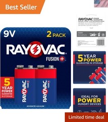 Fusion 9V Alkaline Batteries 2 Pack – Powering High-Drain Devices Efficiently
