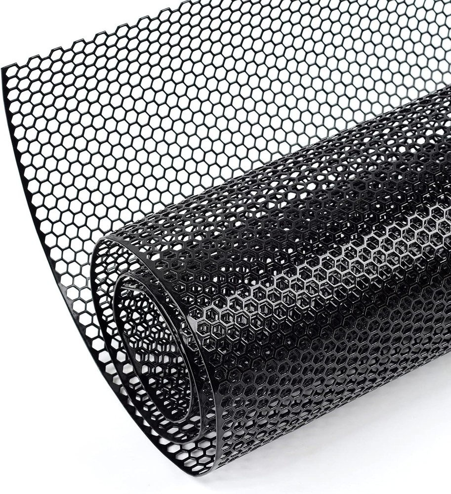 Universal 40″x13″ Car Grill Mesh – Aluminum Alloy 6x1mm Honeycomb – Black