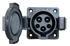 SAE J1772 EV Charging Socket Inlet 16A / 32A / 50A, Panel Mount AC Charging Port