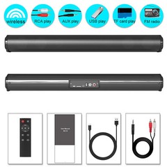 Wireless Bluetooth TV Sound Bar Theater Subwoofer Soundbar Computer Speaker 22”