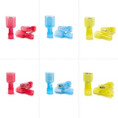100-500pcs Insulated Nylon Female Male Spade Wire Connectors Crimp Terminals Kit