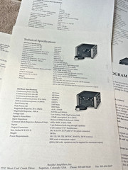 SEVERAL PAGES OF BOULDER COMPONENTS / INFORMATIVE INFORMATION / EXCELLENT COND.