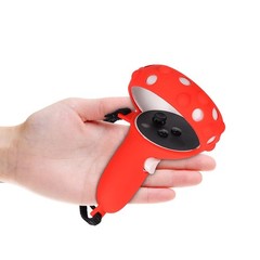 2Pcs Handle Grip Cover Silicone+Nylon Strap For Oculus Quest 2 VR Controller